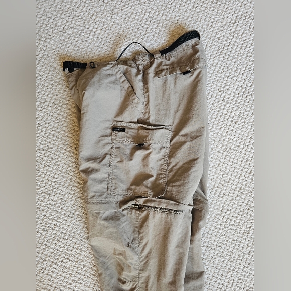 REI Sahara Convertible Hiking Pants 10 Tan Cargo Pants Durable Outdoor Wear - Picture 6 of 7